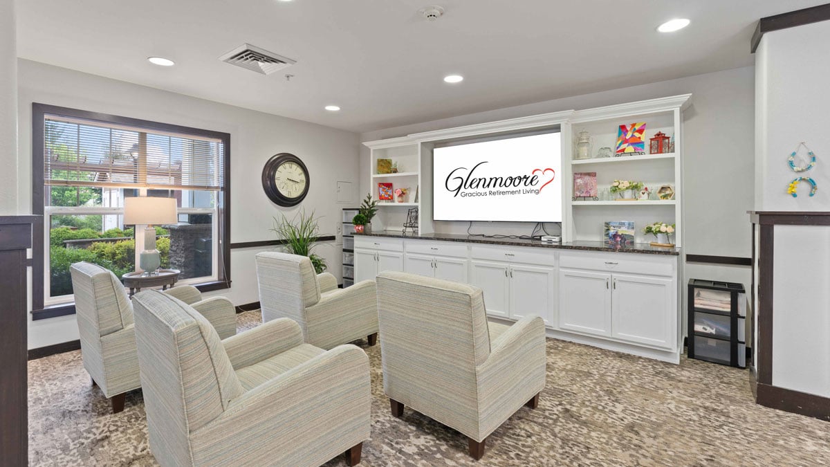 The TV lounge at Glenmoore