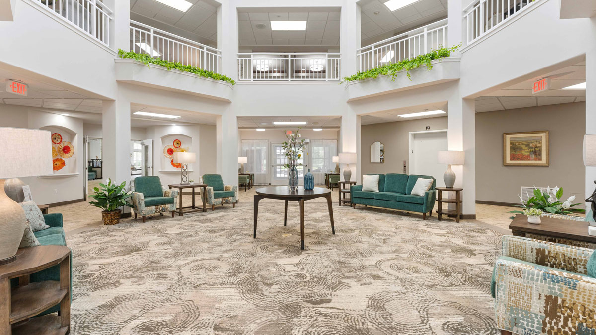 The atrium at Glenmoore